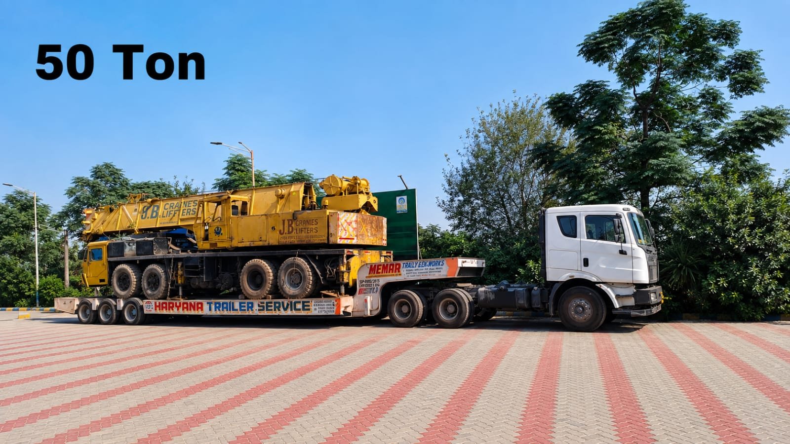 50-ton crane transport