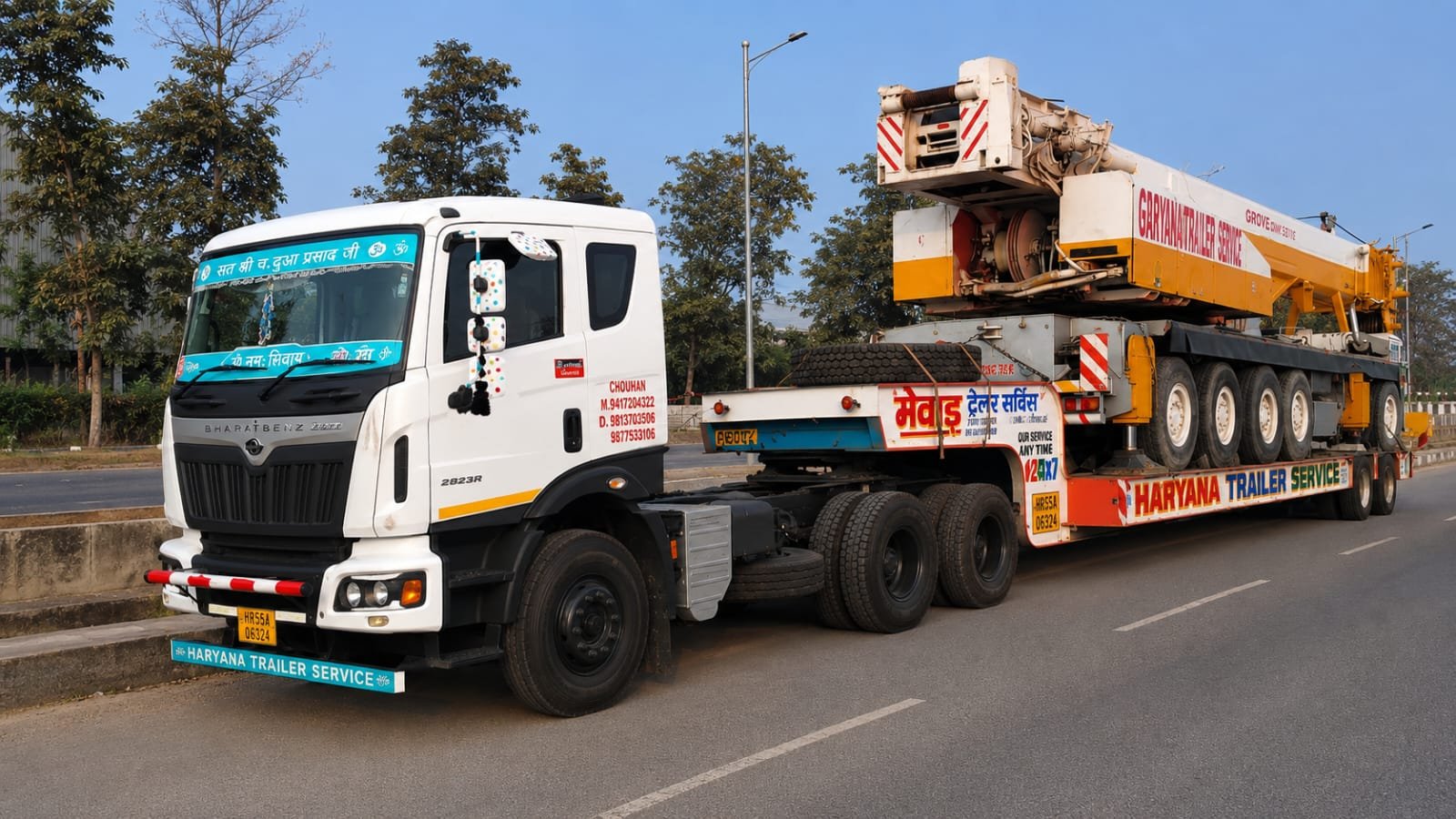 Mobile crane transport